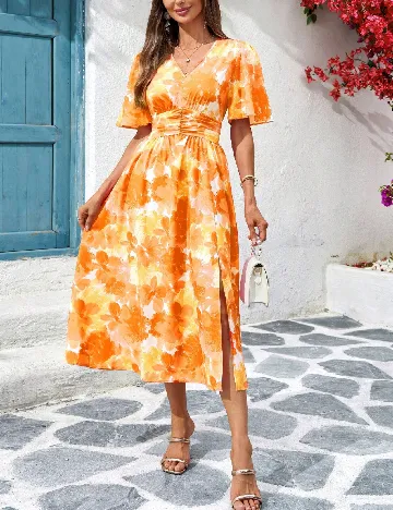 Rochie medie SHEIN, portocaliu