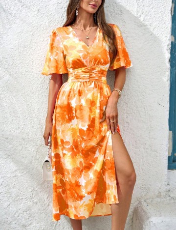 Rochie medie SHEIN, portocaliu