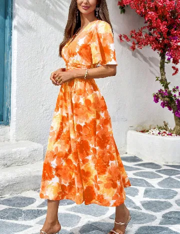 Rochie medie SHEIN, portocaliu