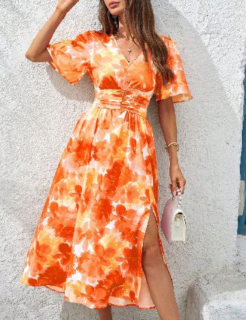 Rochie medie SHEIN, portocaliu