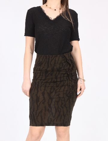 Fusta Zara, verde inchis