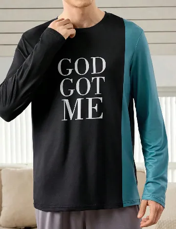 Bluza de pijama SHEIN, bleumarin inchis