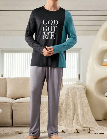 Bluza de pijama SHEIN, bleumarin inchis