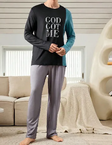 Bluza de pijama SHEIN, bleumarin inchis