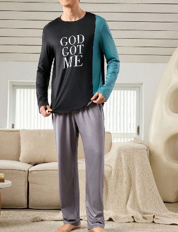 Bluza de pijama SHEIN, bleumarin inchis