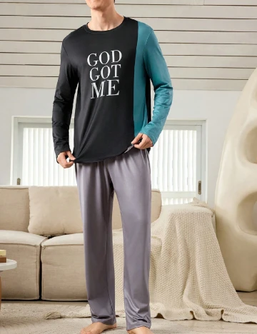 Bluza de pijama SHEIN, bleumarin inchis