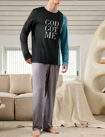 Bluza de pijama SHEIN, bleumarin inchis