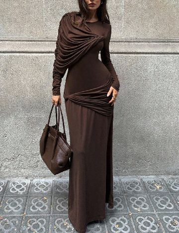 Rochie lunga SHEIN, maro