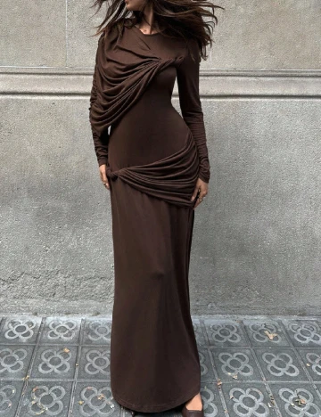 Rochie lunga SHEIN, maro