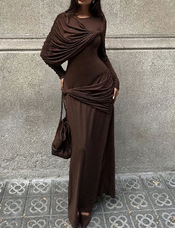 Rochie lunga SHEIN, maro