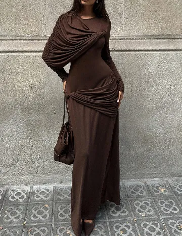 Rochie lunga SHEIN, maro