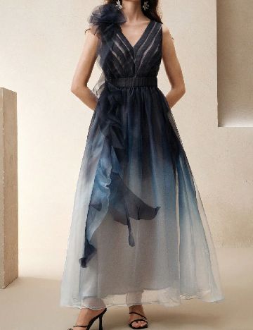 Rochie lunga Anewsta, mix culori