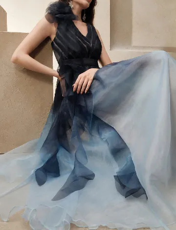 Rochie lunga Anewsta, mix culori