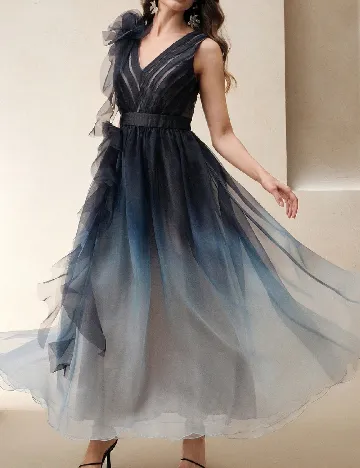 Rochie lunga Anewsta, mix culori