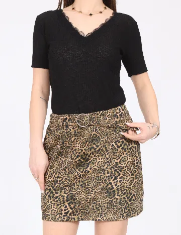 Fusta Bershka, animal print