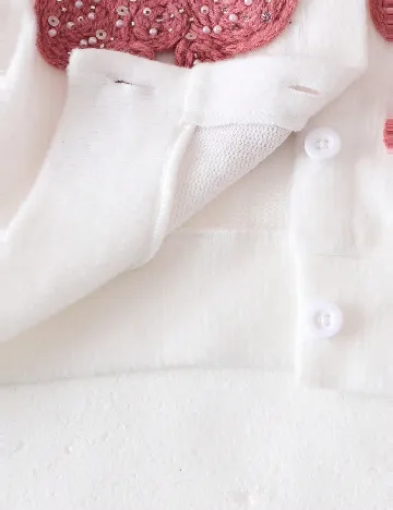 Compleu Shein Kids, alb/roz