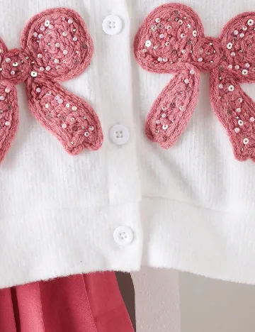 Compleu Shein Kids, alb/roz