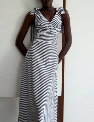 Rochie medie SHEIN, alb/gri