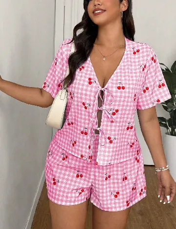 Compleu SHEIN CURVE, roz