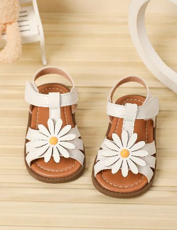 Sandale Shein Kids, alb