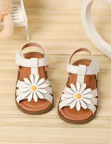 Sandale Shein Kids, alb