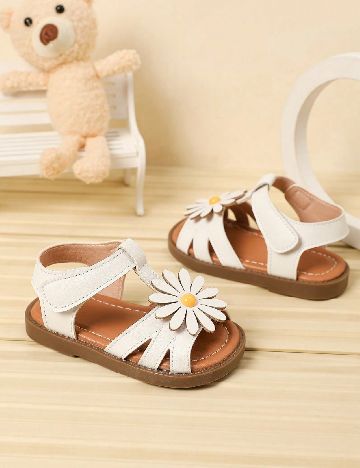 Sandale Shein Kids, alb