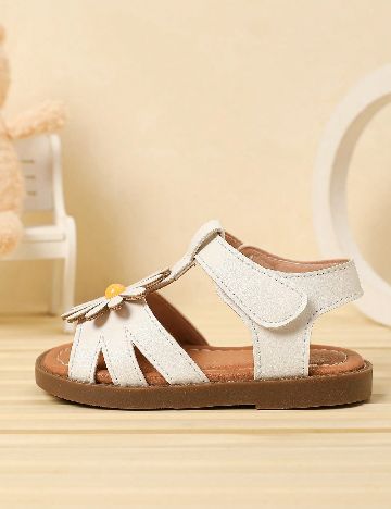 Sandale Shein Kids, alb