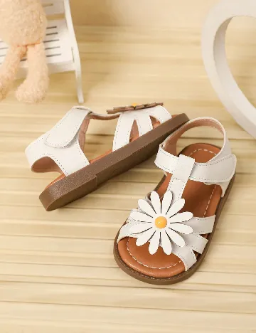 Sandale Shein Kids, alb