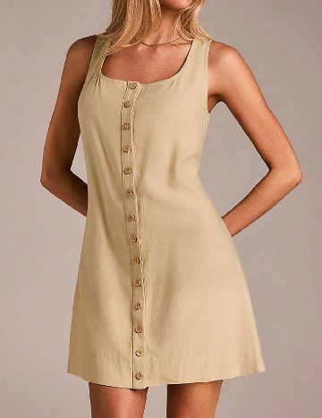 Rochie scurta SHEIN, crem