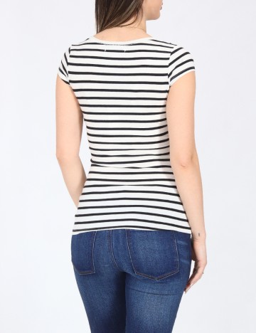 Tricou Bershka, alb/negru