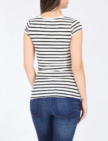 Tricou Bershka, alb/negru