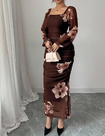 Rochie lunga SHEIN, maro