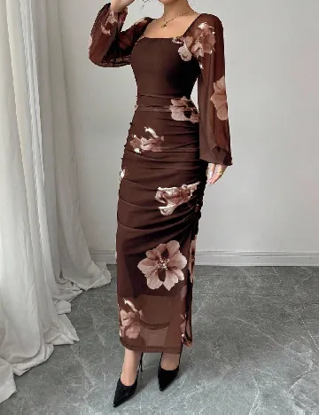 Rochie lunga SHEIN, maro