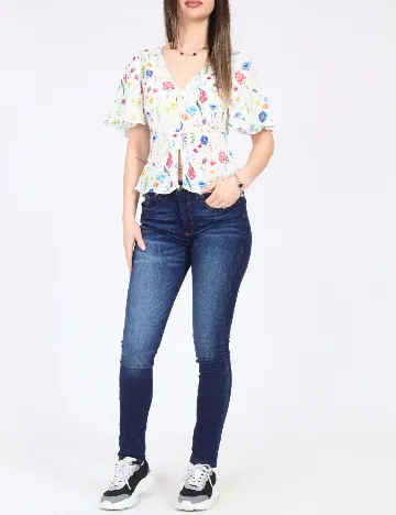 Top Bershka, floral print