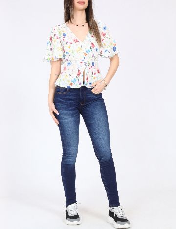 Top Bershka, floral print