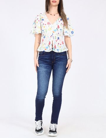 Top Bershka, floral print