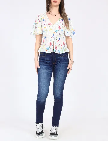 Top Bershka, floral print