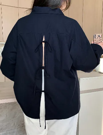 Camasa Dazy Plus Size, bleumarin