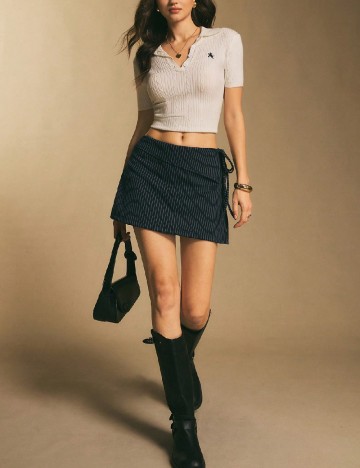 Fusta pantalon Poeselle, bleumarin