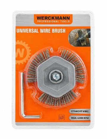 Perie universală de sârmă  Ø 100 x 0,7 mm Werckmann, gri