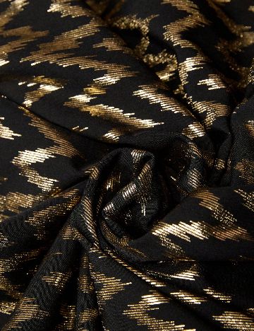 Rochie scurta SHEIN CURVE, auriu/negru