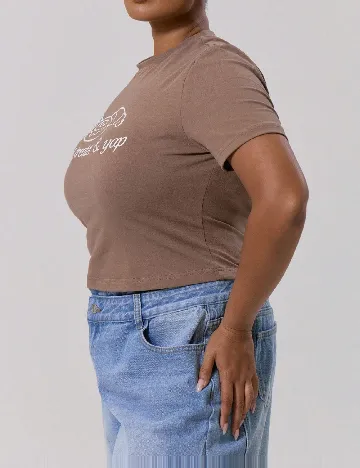 Tricou Musera Plus Size, maro