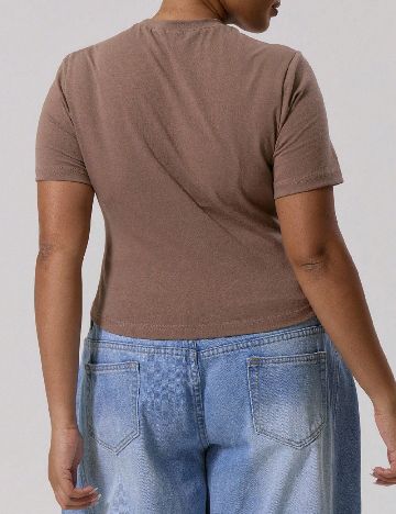 Tricou Musera Plus Size, maro