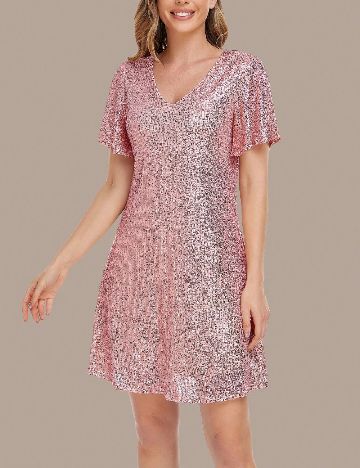 Rochie scurta SHEIN, roz