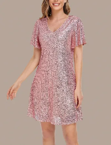 Rochie scurta SHEIN, roz