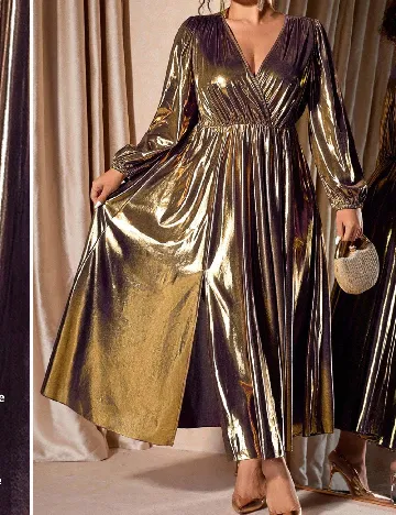 Rochie lunga SHEIN CURVE, auriu