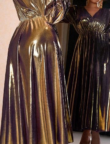 Rochie lunga SHEIN CURVE, auriu