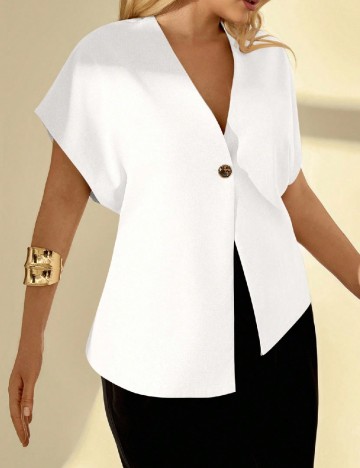 Bluza SHEIN CURVE, alb