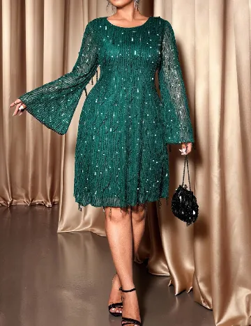 Rochie scurta SHEIN CURVE, verde