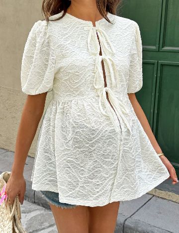 Bluza SHEIN Maternity, ecru